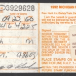 1992 Michigan Passbook – Season Managed Waterfowl on license