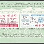 1996 Colorado Additional Day Fishing used on license with Second Rod