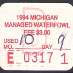 1994 Michigan Passbook – Daily Managed Waterfowl 