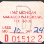 1987 Michigan Passbook – Daily Managed Waterfowl 