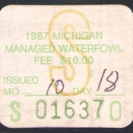 1987 Michigan Passbook – Season Managed Waterfowl 