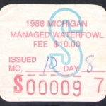 1988 Michigan Passbook – Season Managed Waterfowl 