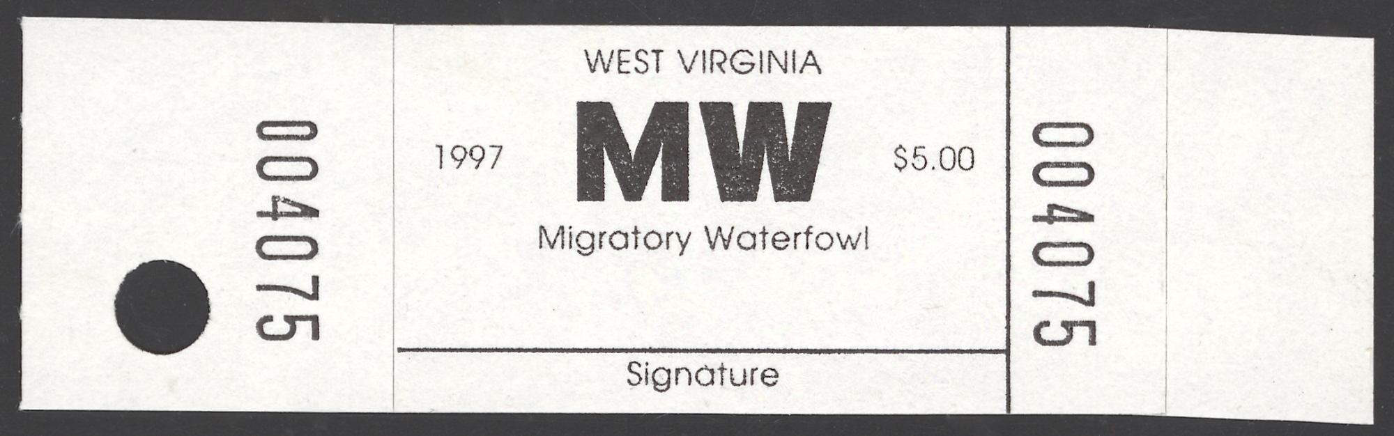 1997 West Virginia Migratory Waterfowl
