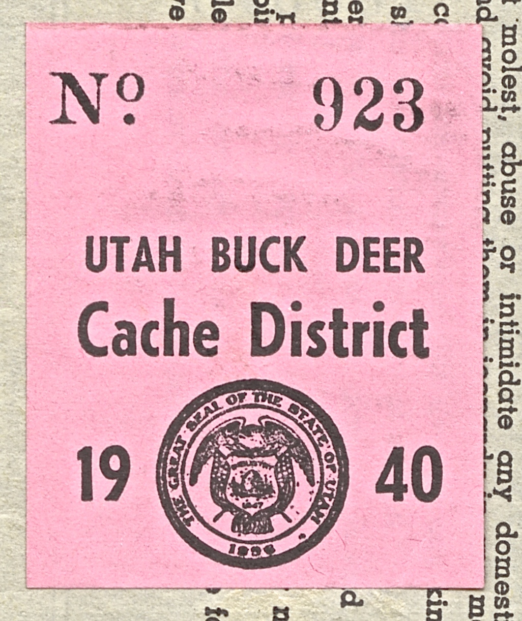 1940 Utah Buck Deer - Cache District