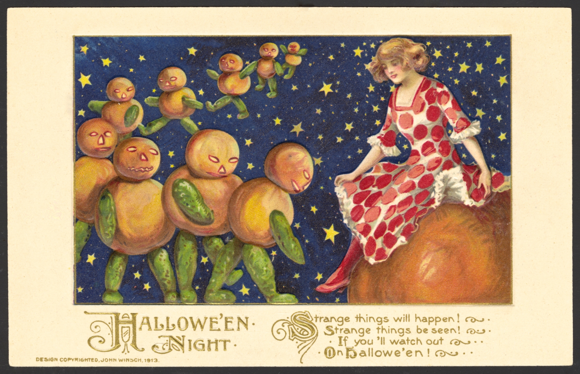 Winsch Halloween Postcard copyright 1913