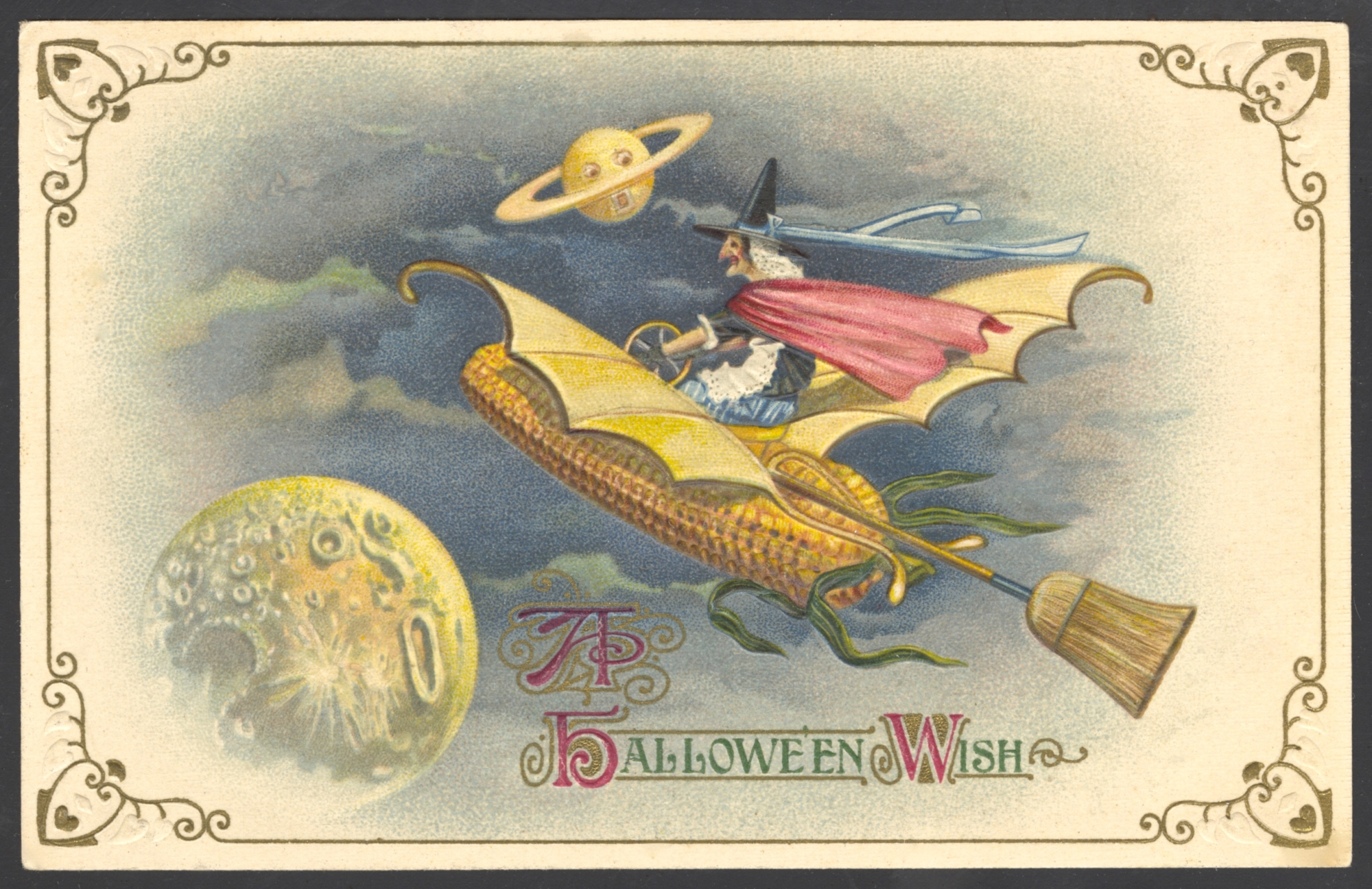 Winsch Halloween Postcard copyright 1914